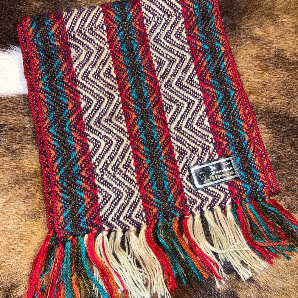 Multicolor Alpaca Striped Scarf